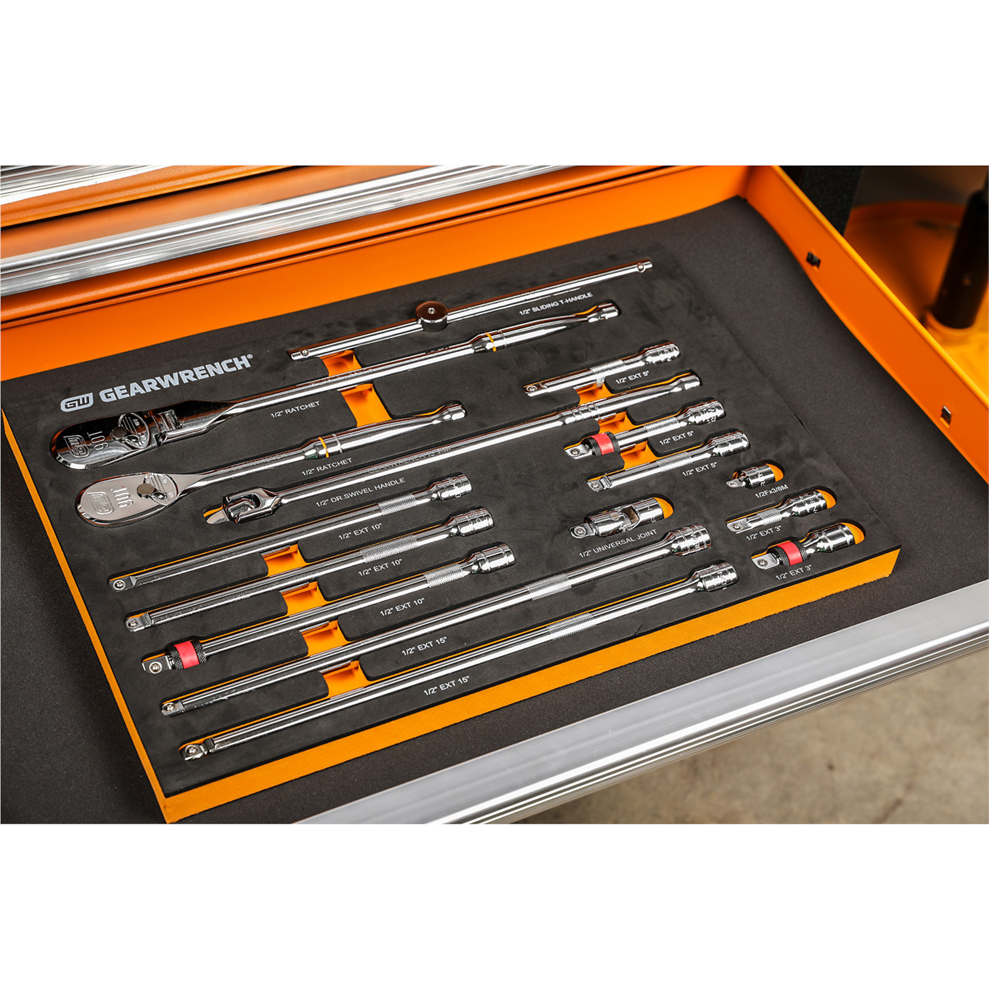GearWrench 90-Tooth Ratchet Drive Tool Set — 1/2in. Drive, 18-Piece, Model# KDT86522